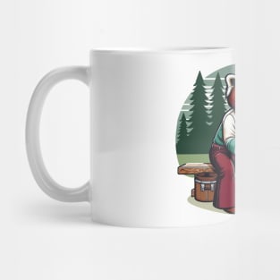 Red panda make BBQ Mug